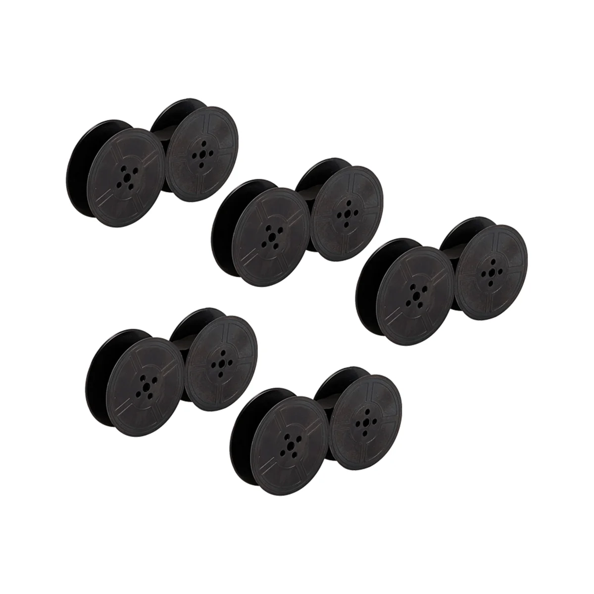 

5 шт. лента для пишущей машинки, двойная катушка, лента для пишущей машинки, двойная катушка, сменная упаковка для большинства пишущих машинок, Черная