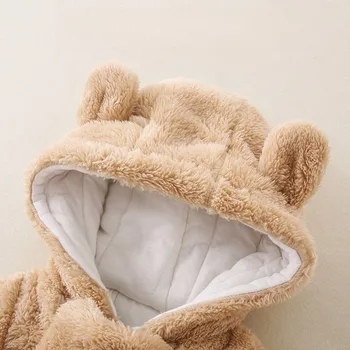 AYNIGIELL 2025 شتاء جديد الطفل بذلة سميكة الدافئة مقنعين بذلة للبنين والبنات والأطفال الخروج سترة قطن 6