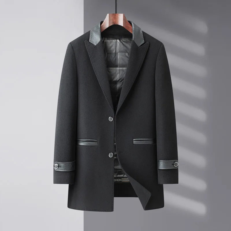 

Autumn and Winter Light Luxury Coat Men's Detachable Inner Liner Business Casual Coat