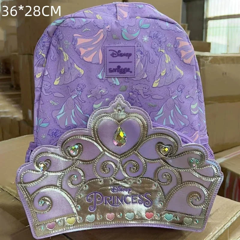 thumbnail image 1 of Nueva mochila escolar para niños de Disney, Smiggle, de Australia, con diseño de princesas coronadas, bolsa para el almuerzo, mochila, regalo para estudiantes, 1 of 5