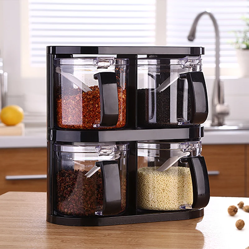 

Seasoning Box Household Kitchen Utensils Storage Box Seasoning Jar Seasoning Salt Jar Spice Jar Jar