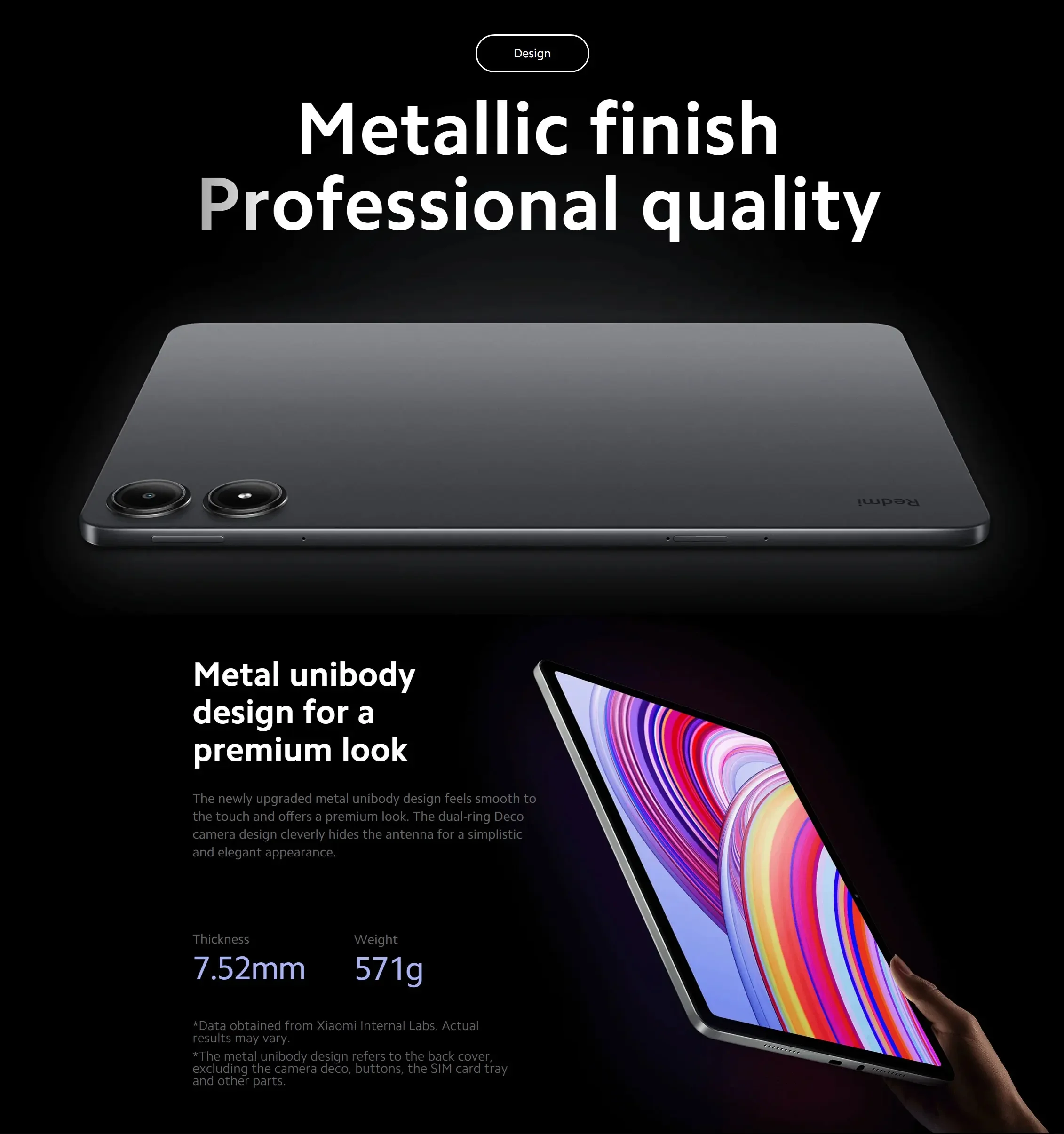 UK Version Xiaomi Redmi Pad Pro 12.1" 120Hz 2.5K Display 10000mAh Battery Snapdragon 7s Gen 2 CPU 33W fast charge 8MP Camera