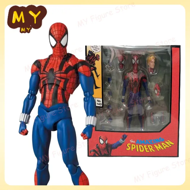New Spider-Man Action Figure MAFEX 143 Peter Parker Figures SPIDER MAN BEN REILLY Anime Action Collection Figures Model Toy Gift