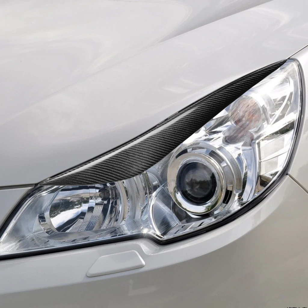 

Car Headlights Eyebrow Eyelids Stickers Trim Cover For Subaru Legacy Liberty 2009 2010 2011 2012 Real Carbon Fiber
