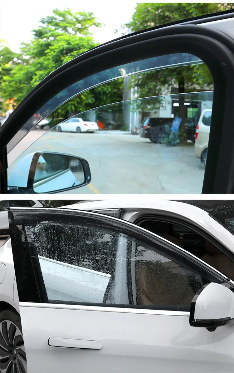 thumbnail image 2 of Smoked Side Window Deflectors For KIA Forte 2019-2022 (4-Piece Set) – Vent Visors To Block Rain & Wind – Easy 3M Tape Install, OEM Style 2 of 11