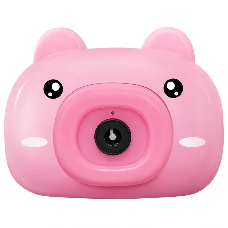 Cartoon Cute Piggy Bubble Blowing Machine Creative Animal With Light Electric Automatic Bubble Blowing Camera Kids Birthday Gift 4