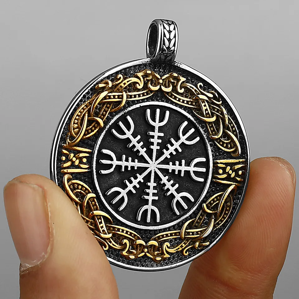 PROESS Levensboom halsketting 925 sterling zilver kristal Viking kompas