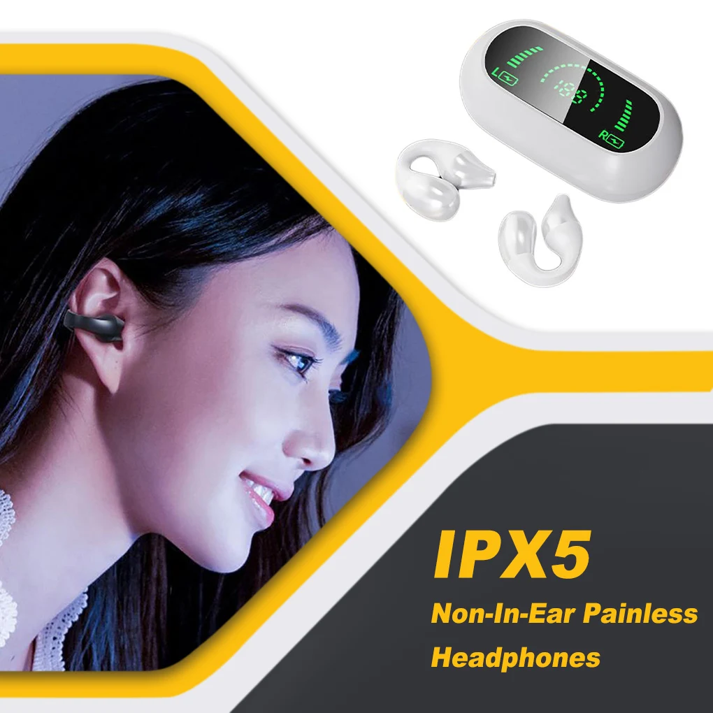 

Stereo Sound IPX5 Waterproof Bluetooth-compatible Earphone Wireless Headset