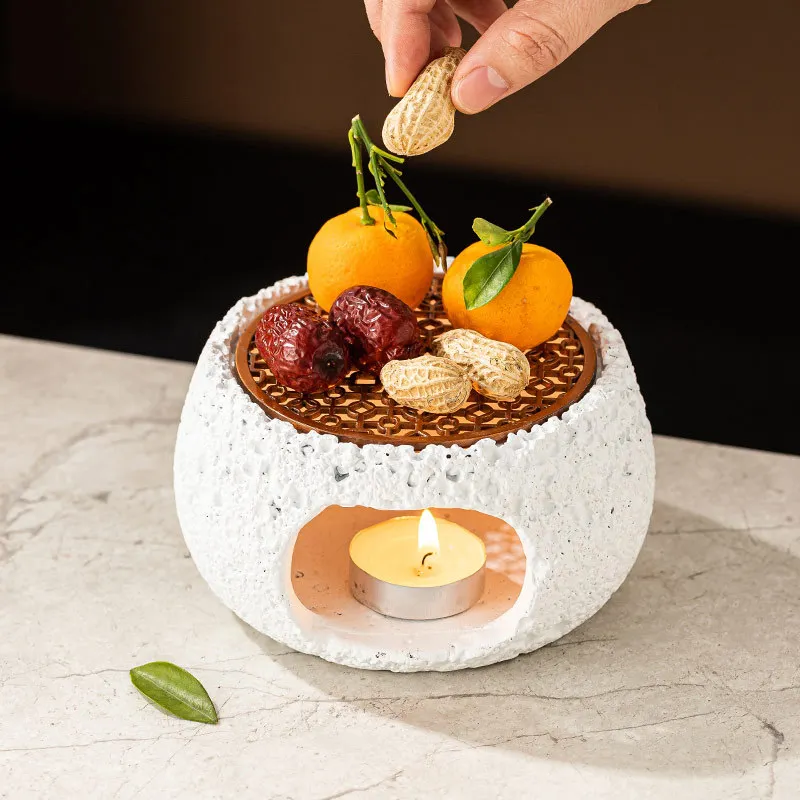 Creative Rock Texture Iron Art Cement Tableware Restaurant Insulation Plate Dessert Plate Sushi Specialty Tableware