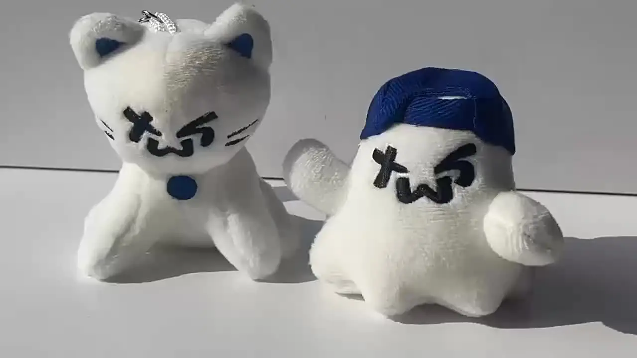 TWS Kpop Plush Lucky Keychain Ghost Cat Doll-Keychain SHINYU