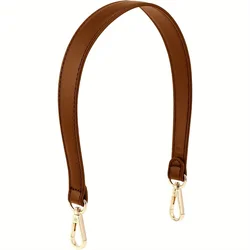 Elegant Black Leather Shoulder Bag Strap with Swivel Clasps - 19 Inch Replacement Handle (Brown)