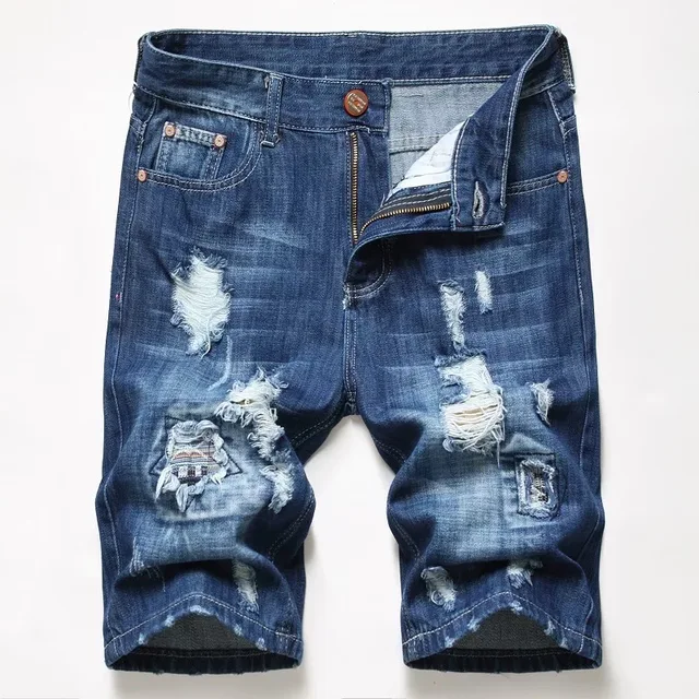 Men Summer Casual Shorts Denim Jeans 
