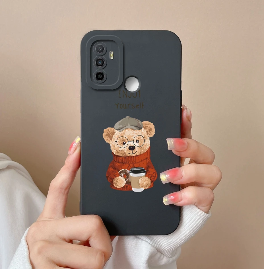 Shockproof Silicone Astronaut and Floral Phone Case with Camera Protection