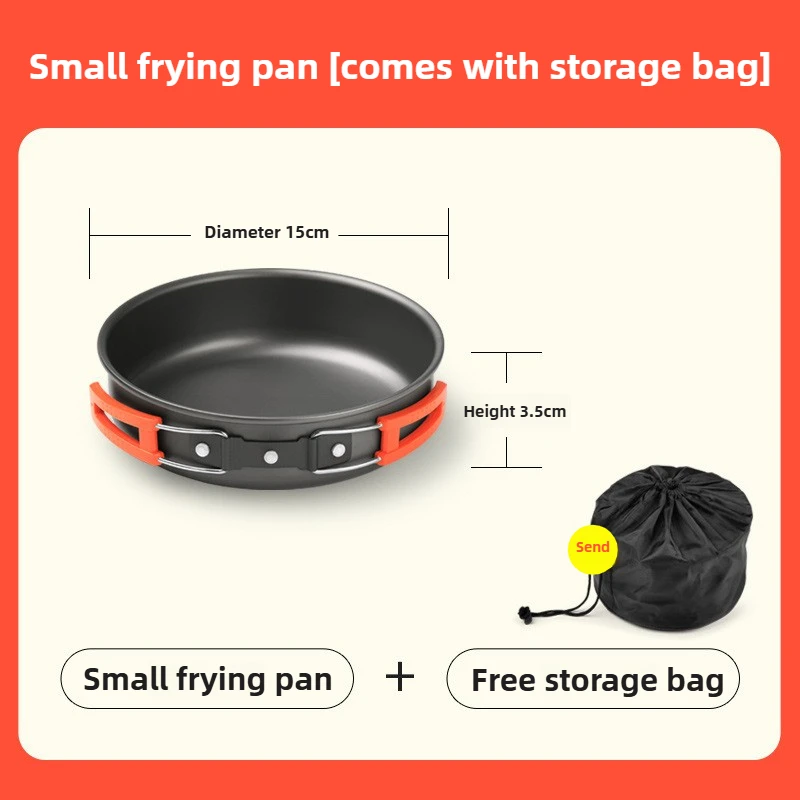Portable Outdoor Hiking Cookware Set: Compact Teapot, Frying Pan, and Pot for Camping and Boiling Water