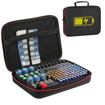 Organizzatore Portabatterie - Contenitore di Stoccaggio con Capacità 200+ e Tester BT-168 - Custodia per Batterie AA/AAA/C/D/9V/3V al Litio