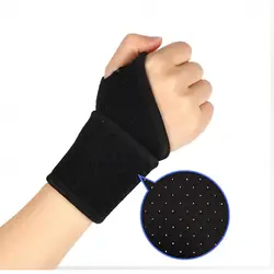 Adjustable Wrist Support Brace for Joint Pain and Carpal Tunnel Relief During Sports Activities (Black)