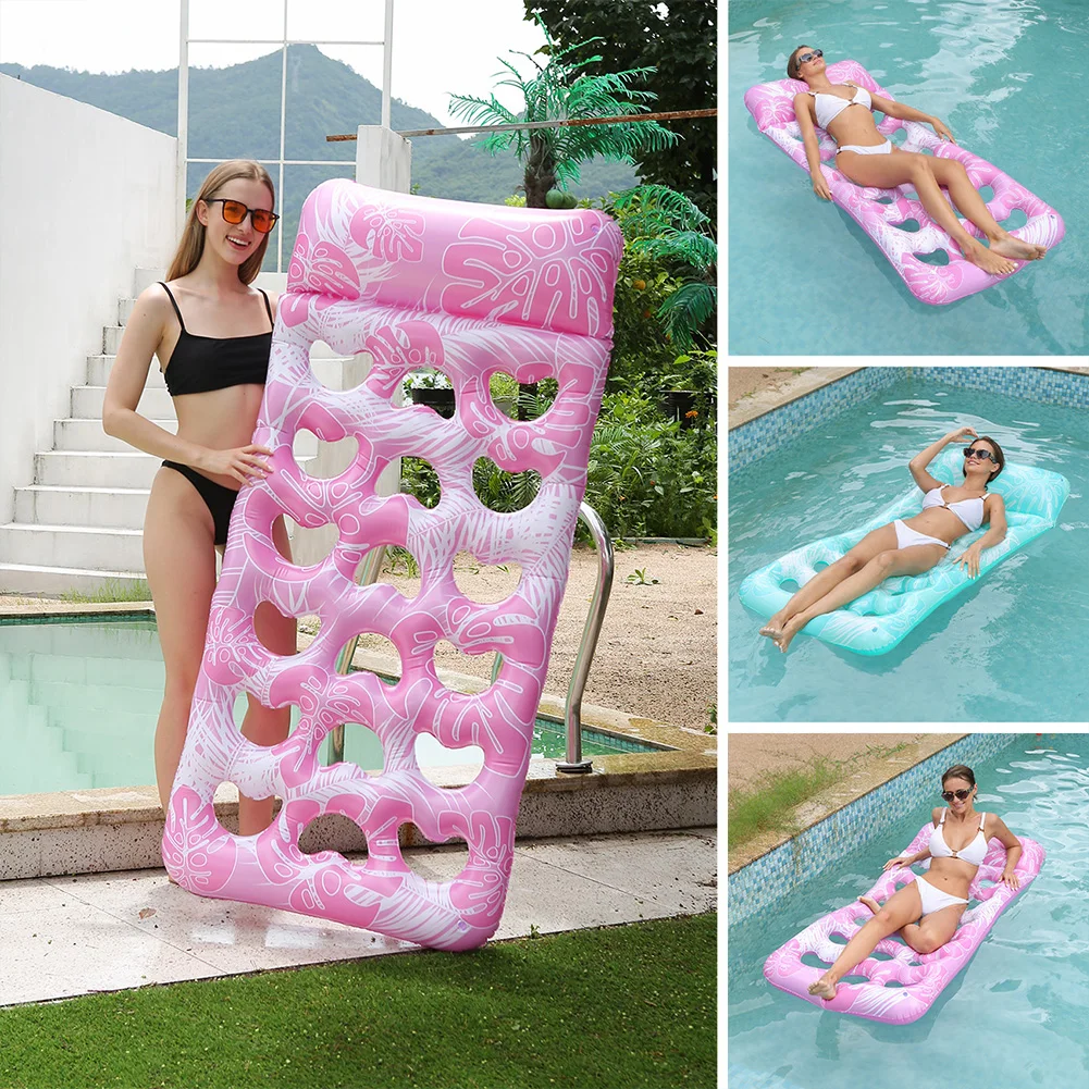 Inflatable Water Sleeping Bed Pool Floats Water Lounger Portable Floating Air Mattress Beach Lounger Chair Swim Pool Accessories