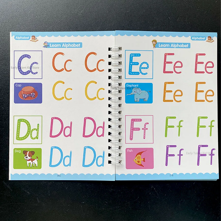 Children Notebook Waterproof White Hard Paper Board+1 Erasable Pen Can Write Reusable Magic Books Kid Early Practice Calligraphy 4