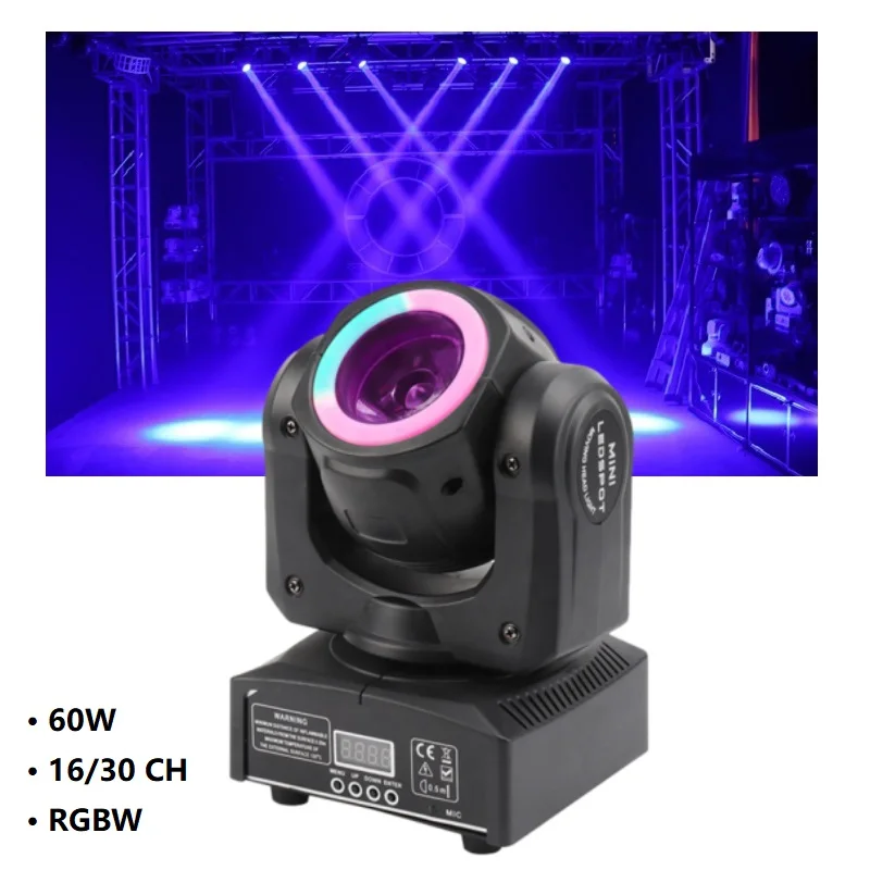 

60W Professional Stage светильник 16CH 30CH DMX RGB светодиодный движущаяся головка