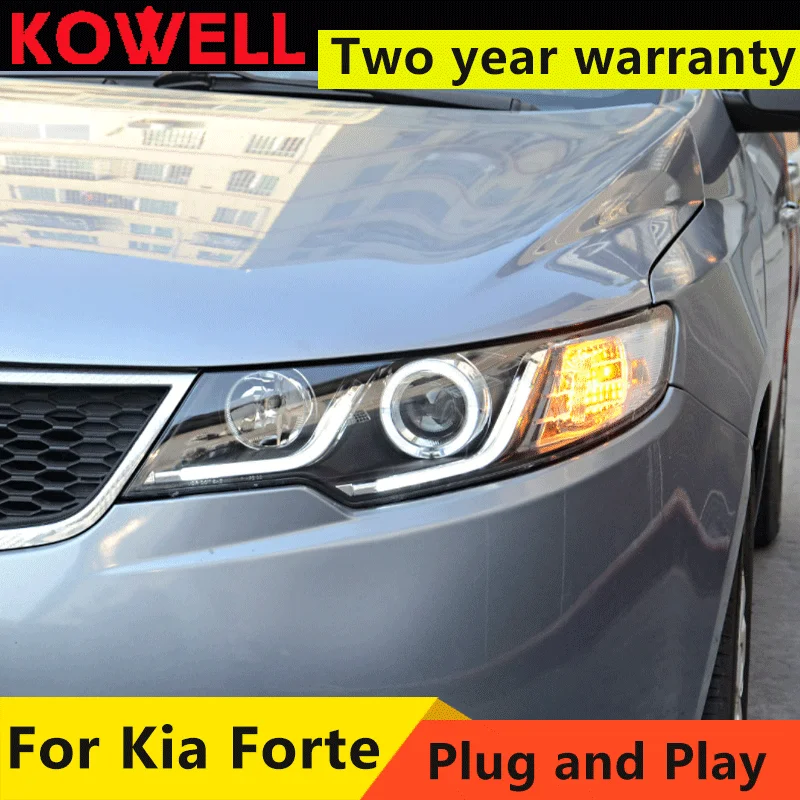 Car accessories For KIA Forte Cerato LED Angel Eyes Headlight 2009 to