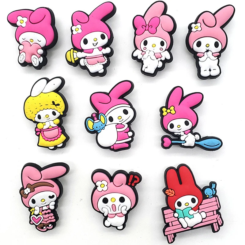 

10 шт./набор, подвески для детской обуви Sanrio Melody