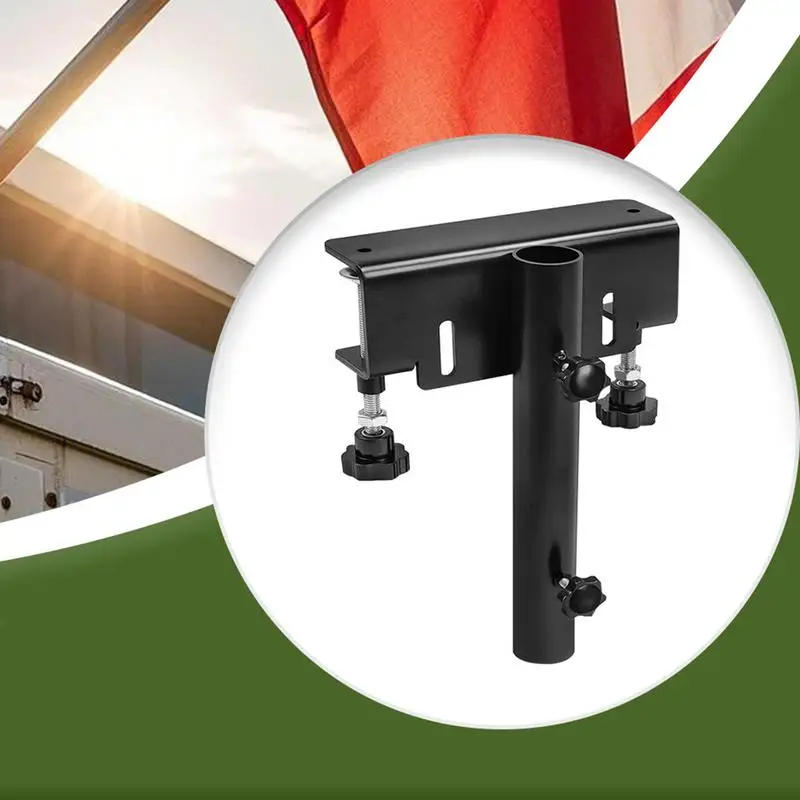 Hitch Flag Mount No Drilling Trailer Bed Mount Holder Fit Up To 1.2 Inch Flag Pole Automotive Accessories Flagpole Mounting