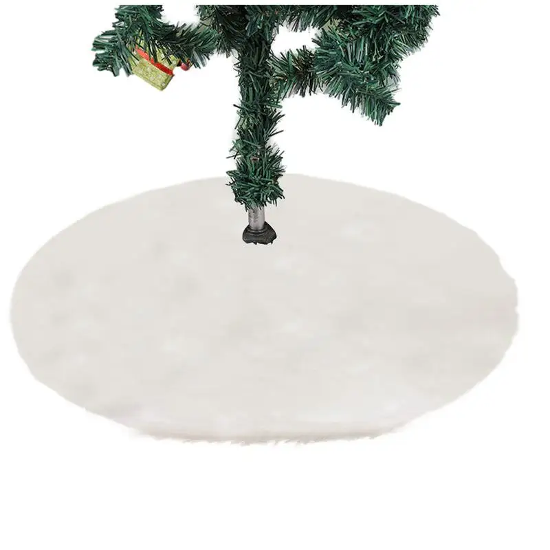 

Christmas Tree Skirt 60cm hot silver snowflake tree skirt Soft Anti-Slip Sequin Snowflake Christmas white tree skirt decoration