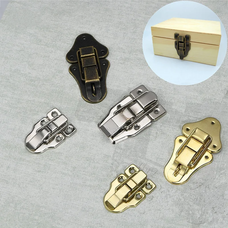 Vintage Lock Antique Bronze Hasp with Screws Jewelry Chest Box Gift Box Suitcase Case Buckles Hasp Latch Catch Clasp