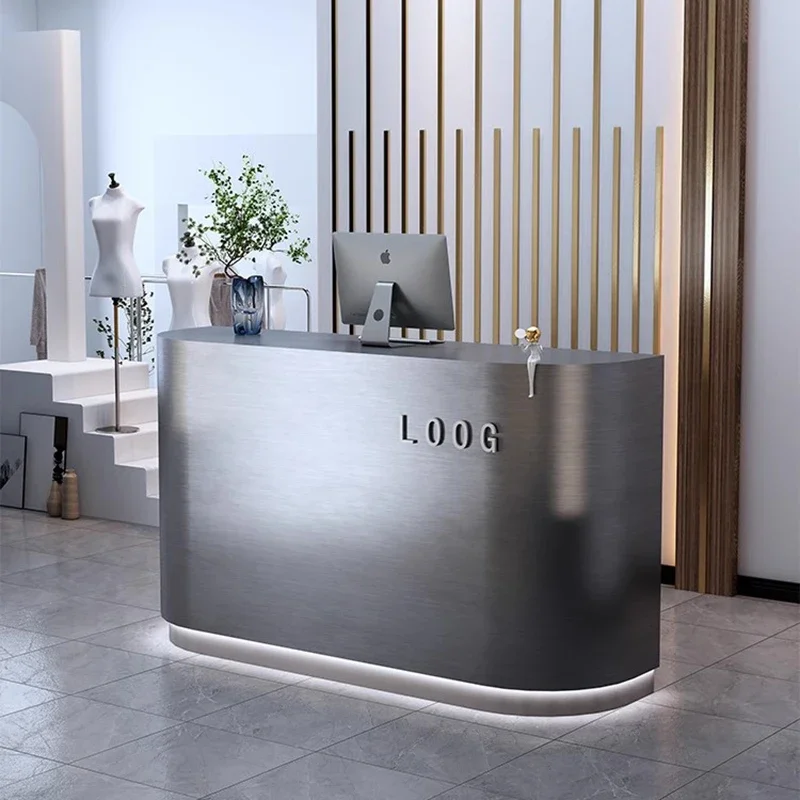 Luxury Desk Cashier Counter Podium Receptionist Front Shop Reception Salon Church Pulpit Tables Convenience Store Table Beauty