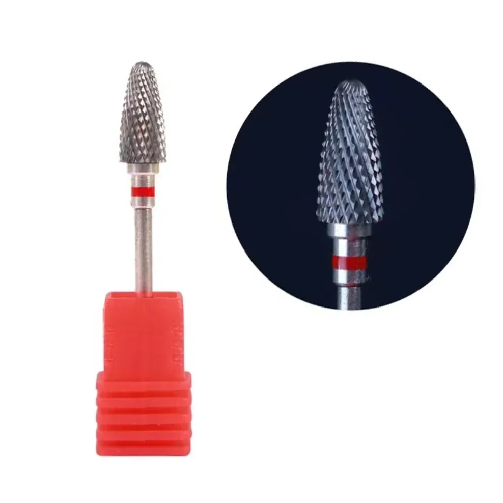 Nail Art Drill Bit Tungsten Carbide Steel Cone Tools Gel Removal Polishing Cuticle Clean Machine Nail Art Grinding Head Tools 6