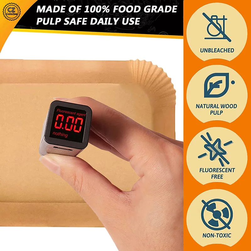 Rectangle Disposable Airfryer Baking Paper Liner 100Pcs/box for Ninja Foodi Air Fryer