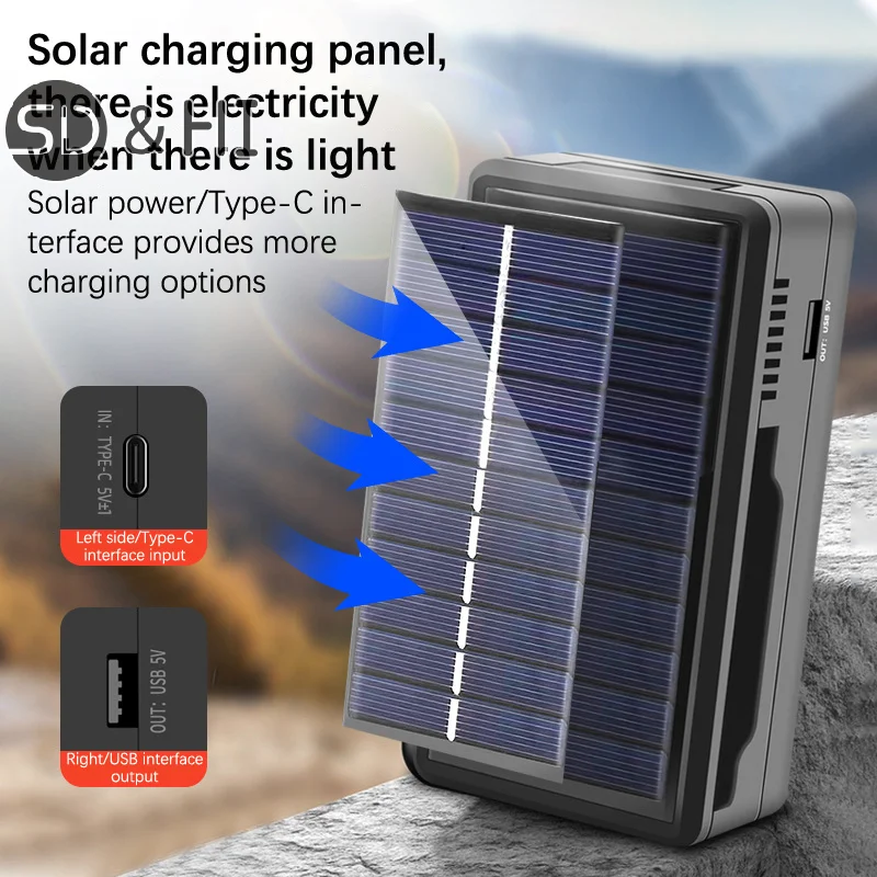 18650 Battery Charger Multi Munctional Solar Type C Intelligent Lithium Battery Holder For 18650 Boxs Power Bank Cases battery charger solar charger
