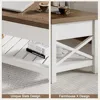 Lift Top Coffee Table,Multi-Function Convertible Coffee Table with Storage and Compartment,Coffee Table Converts to Dining Table 4