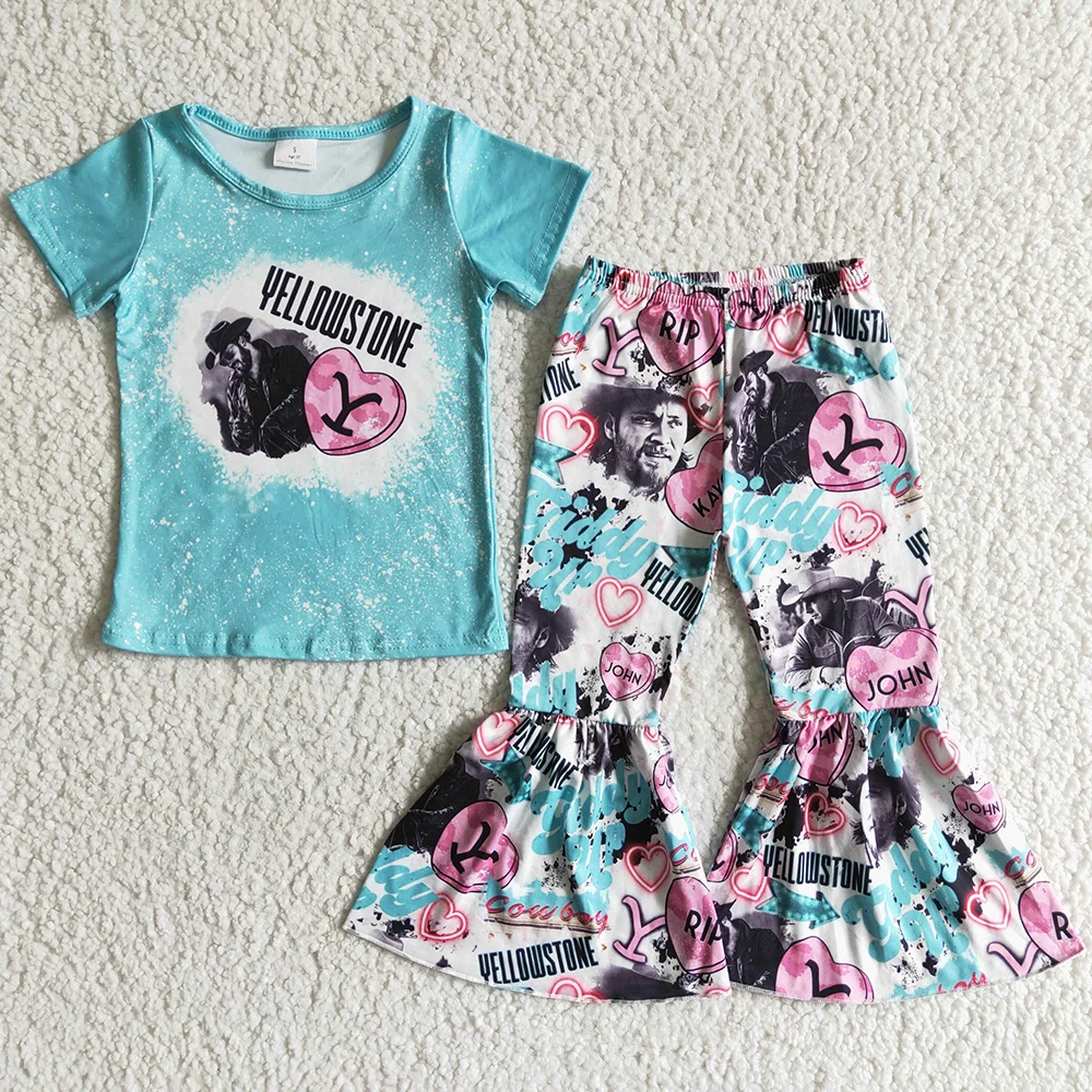 

Новинка, модная детская одежда, наряды с колокольчиком для девочек на весну и лето, эксклюзивная одежда для маленьких девочек, костюм, оптовая продажа, комплект детской одежды