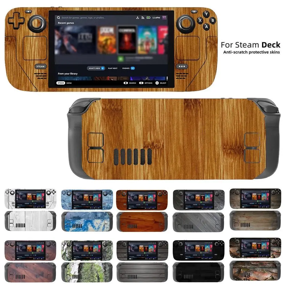 Adesivi In Pelle Vinilica Per Steam Deck Game Console Decor Set Completo Decalcomania Protettiva Copertura Avvolgente Per Console Valve Premium Sticke
