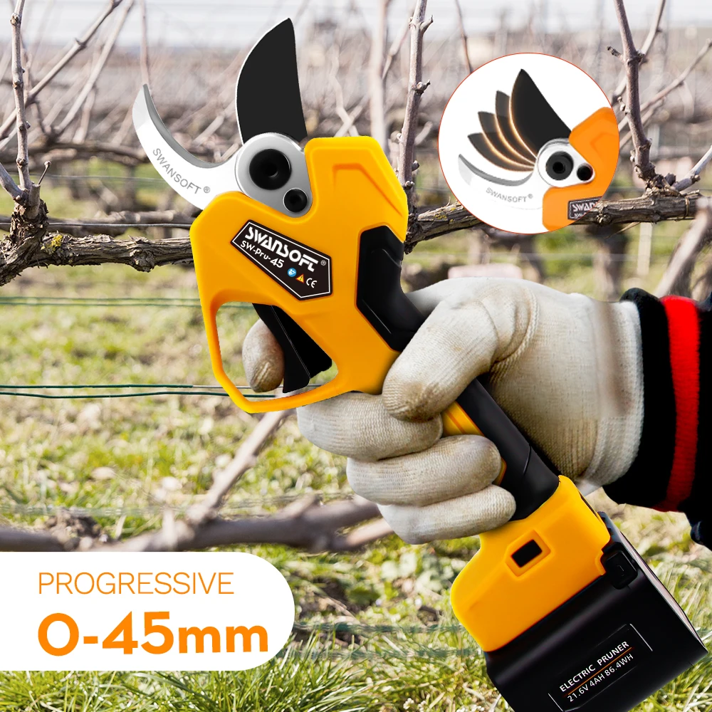 25.2V Electric Pruning Shears Lithium Branches Scissors 0-45mm High Branch Hedge Trimmer Fruit tree Electric pruning shear 3