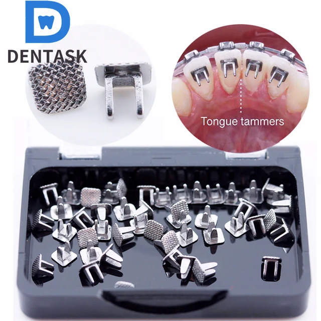 10pcs/Bag DENTASK Dental Bite Turbos Orthodontic Tongue Tamer Habbit Correction Button Orthodontic Bondable Bracket Dental Bite