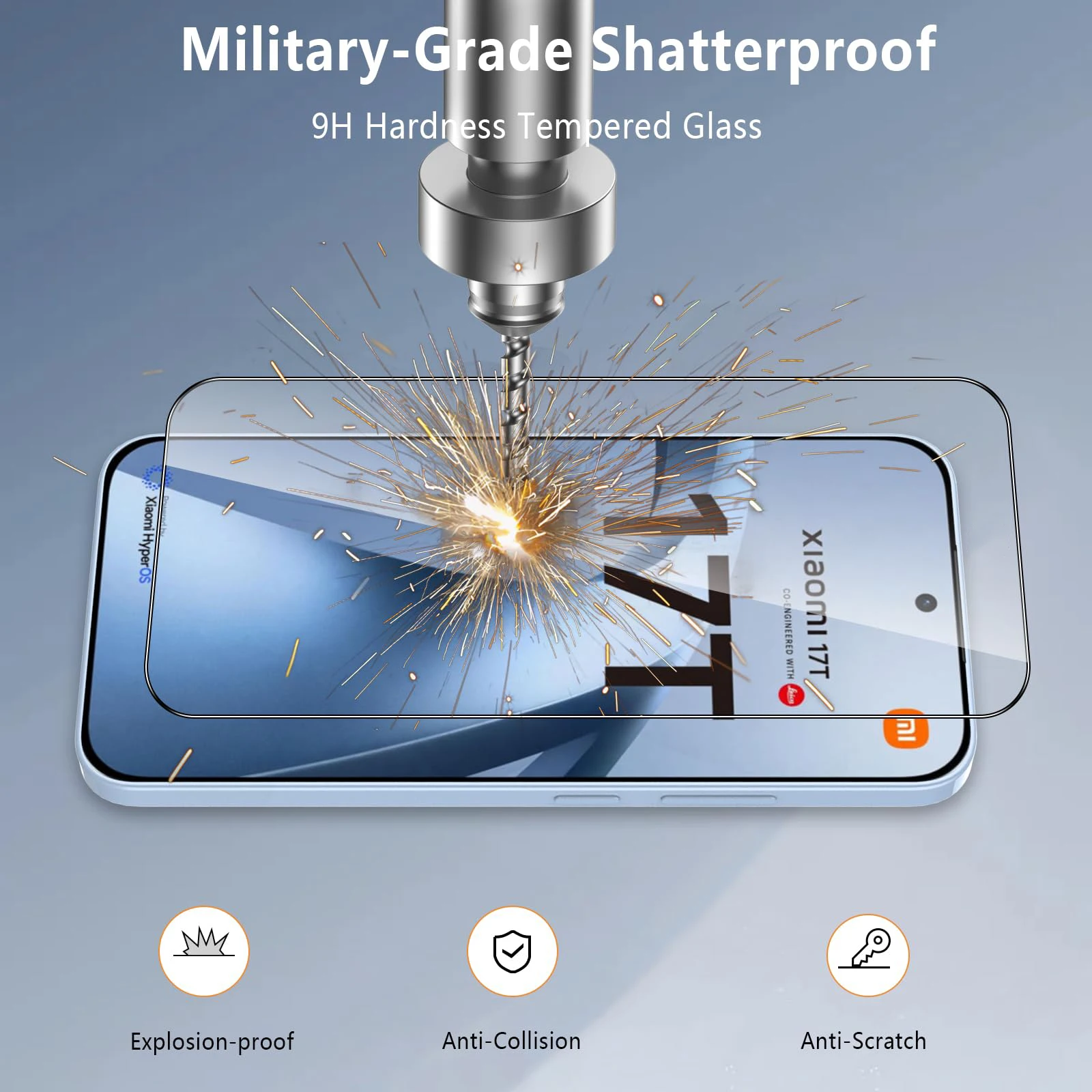 3-Pack High-Definition Tempered Glass Screen Protectors - Crystal Clear, 9H Hardness, Scratch Resistant
