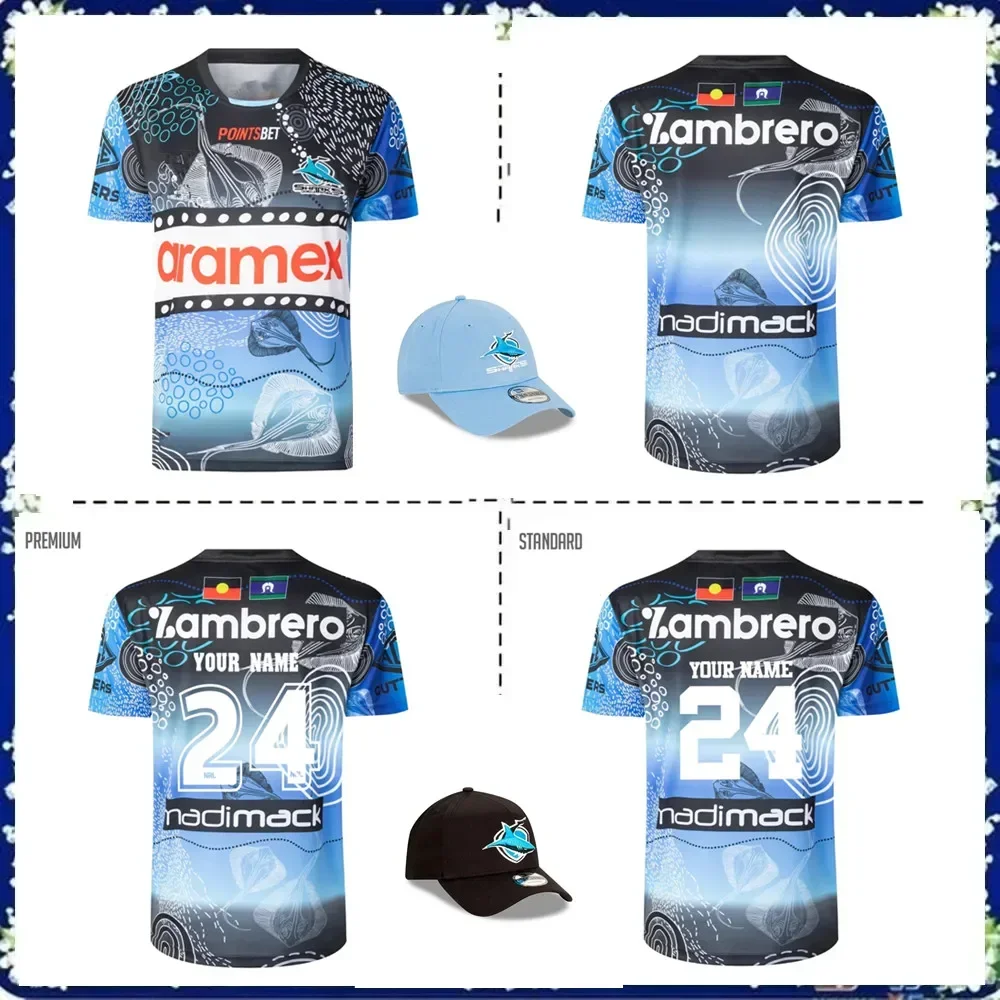

2024 CRONULLA Shark, Мужская Джерси для регби, 2024/25 SHARKS HOME ANZAC HERITAGE, размеры S--5XL