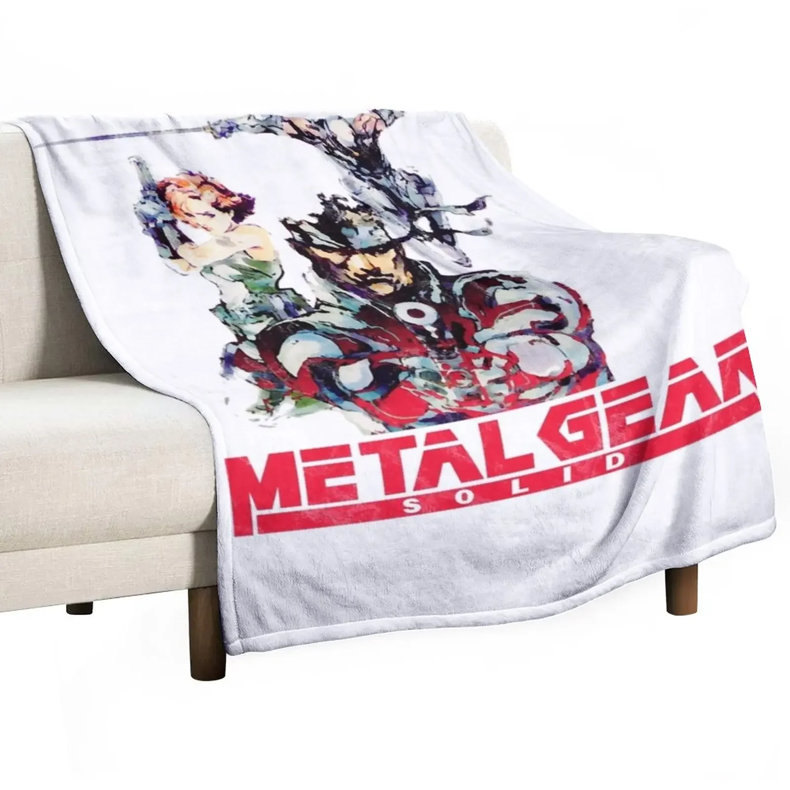 

Retro Metal Gear SolidClassic T-Shirt Throw Blanket Giant Sofa Shaggy Blankets