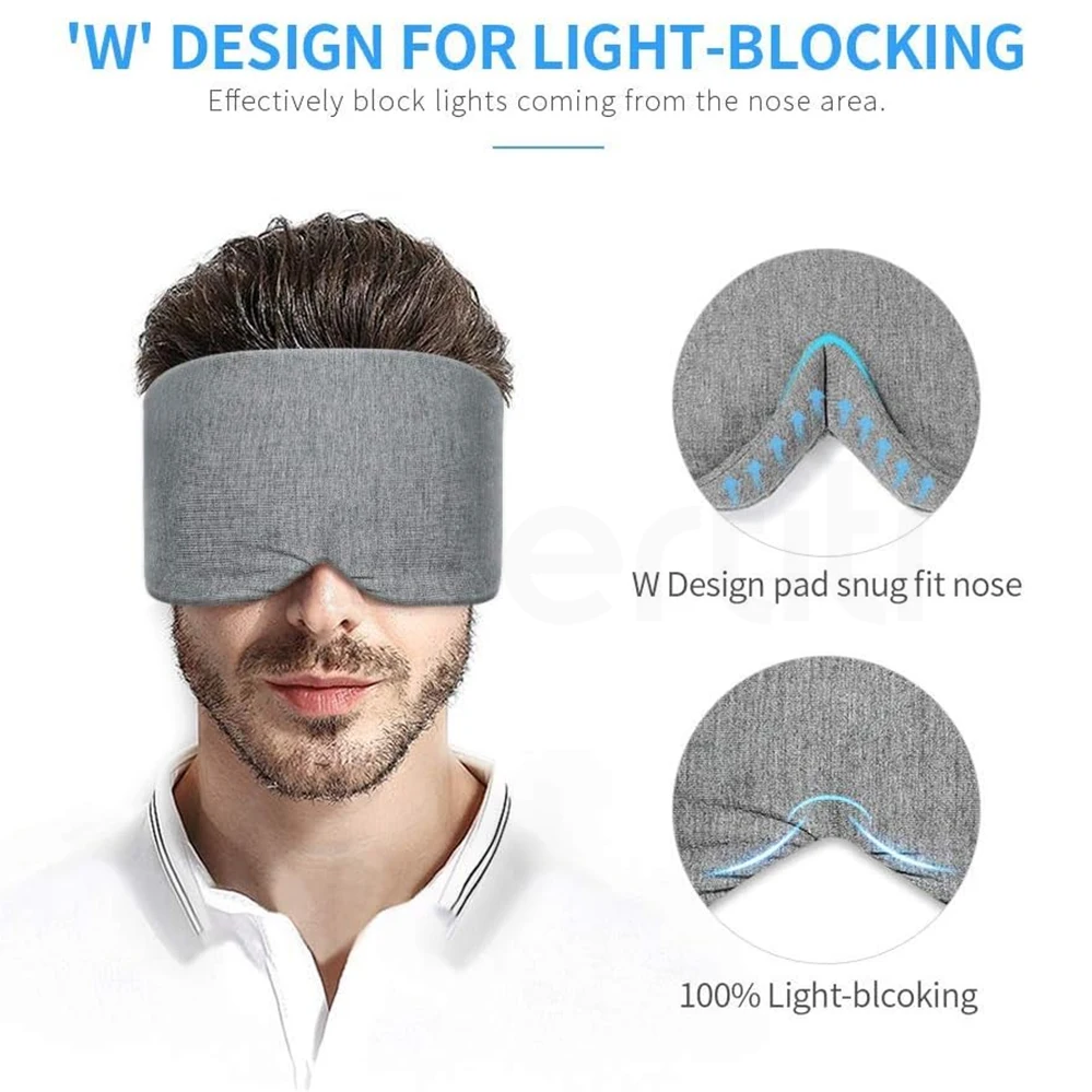 FRESHME Cooling Sleeping Mask with Ear Cover - Soft Cotton