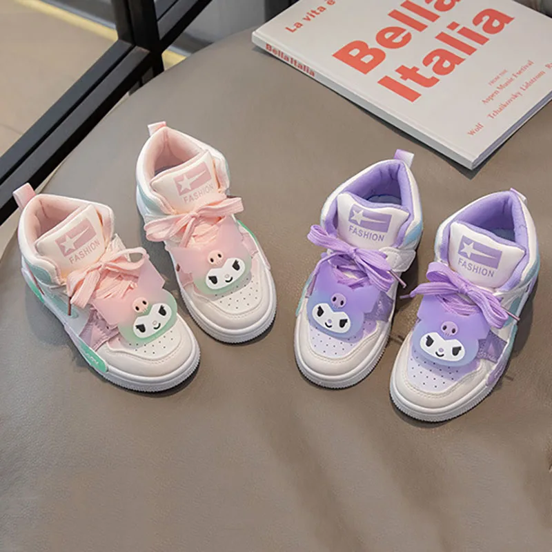 

Kawaii Sanrio Sneakers Cute My Melody Cartoon Soft Lightweight and Comfortable Wear Resistant Thick Bottom Shoes Gifts for Kids