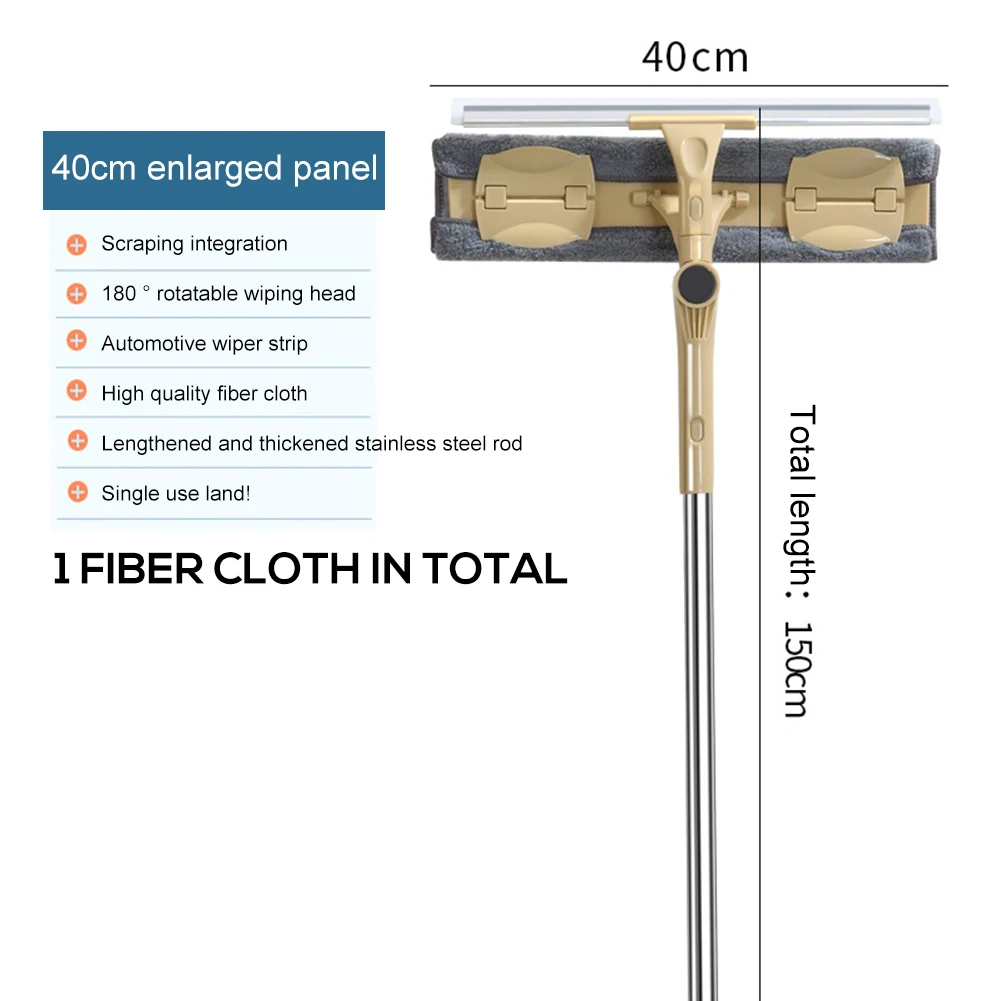Window Cleaner Window Squeegee Microfiber Extendable Washer Cleaner Tools 180 Rotatable Cleaning Brush For High window cleaning brush,window cleaner