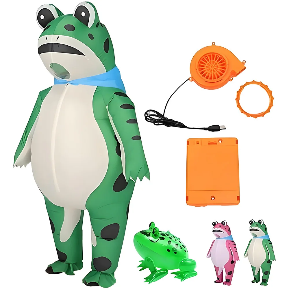 Halloween Cute Animal Inflatable Frog Cosplay Costume Adult Air Blow Up ...