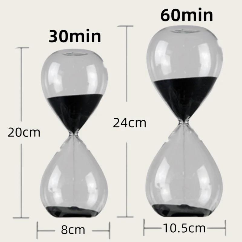 30/60 Minutes Nordic Handmade Glass Hourglass Water Droplet Sandglass Do Homework Timer Creative Sand Clock Home Decoration Gift 2