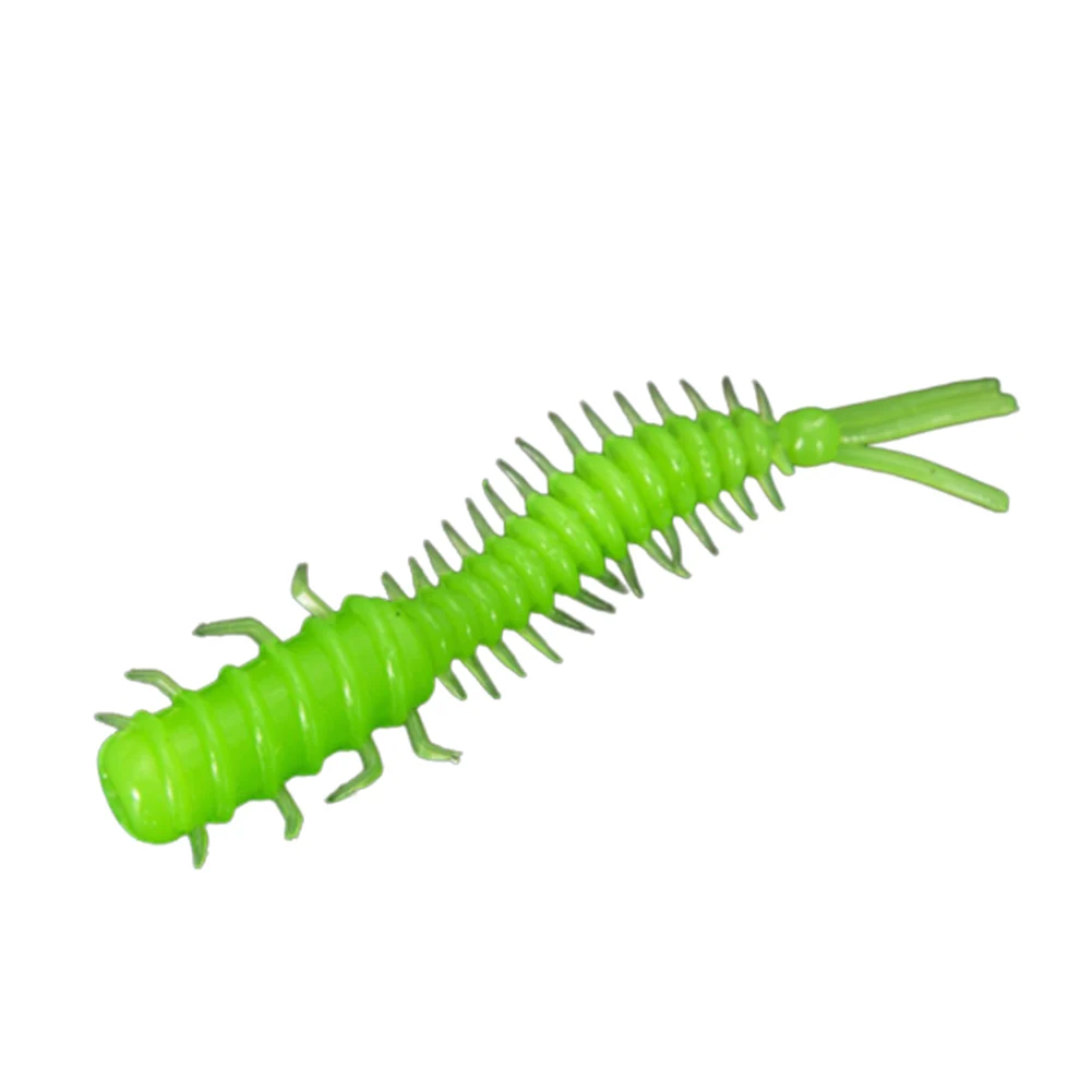 

Practical Quality Durable Lure Bait Fishing Worm 20pcs 4.5cm Accessories Colorful Part Shads Soft Three Tailed