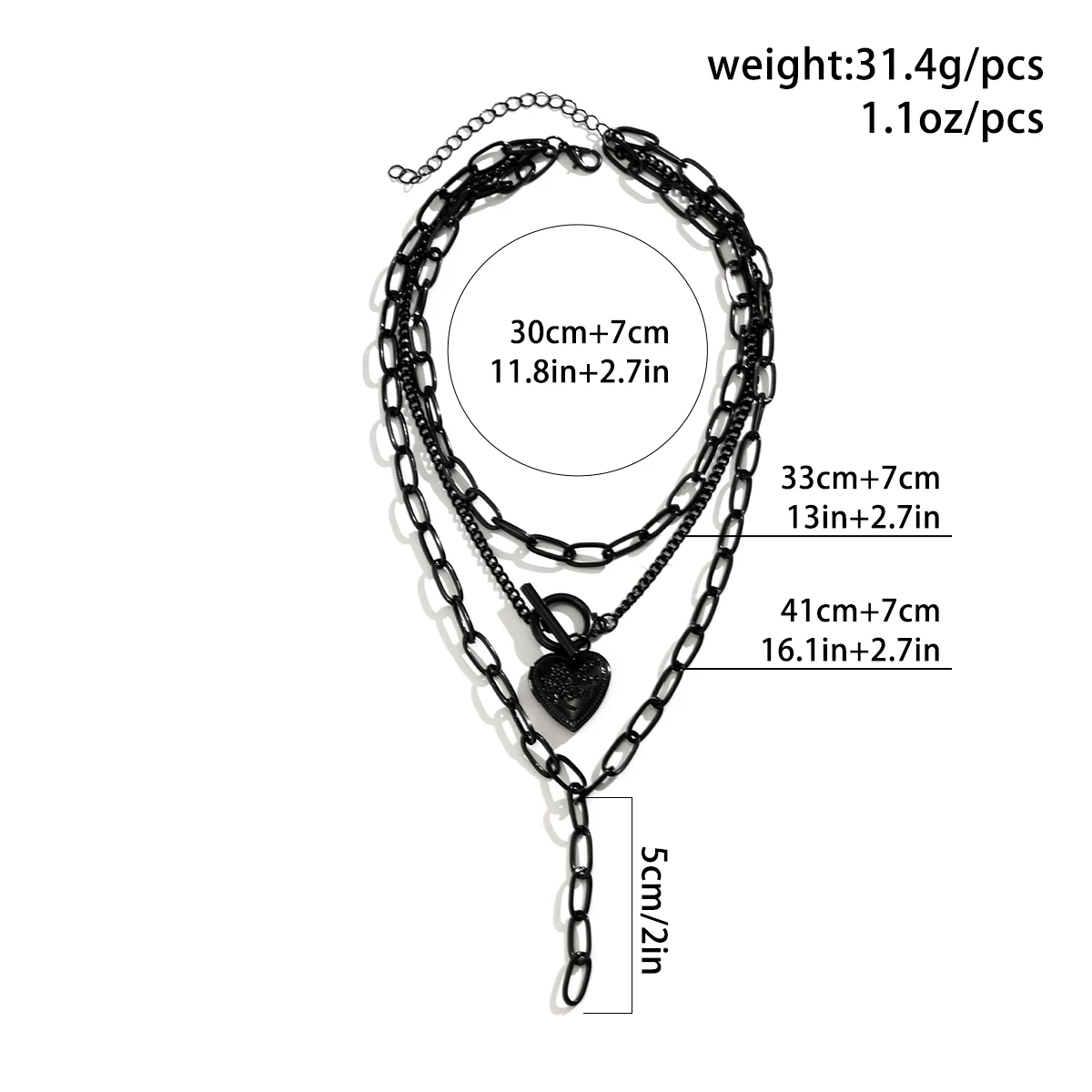 Collana Girocollo Gotica Con Pendente Luna E Stella, Choker In Pelle Nera Regolabile Con Catena, Gioiello Donna E Ragazza, Regalo Elegante - 4