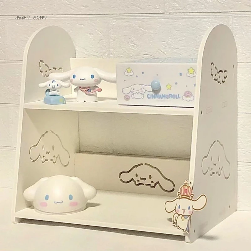 Kawaii Cinnamoroll Storage Bookshelf Sanrio Hellokitty Girls Dresser  Accessories Storage Box Cartoon Desktop Shelf - Movies & Tv - AliExpress
