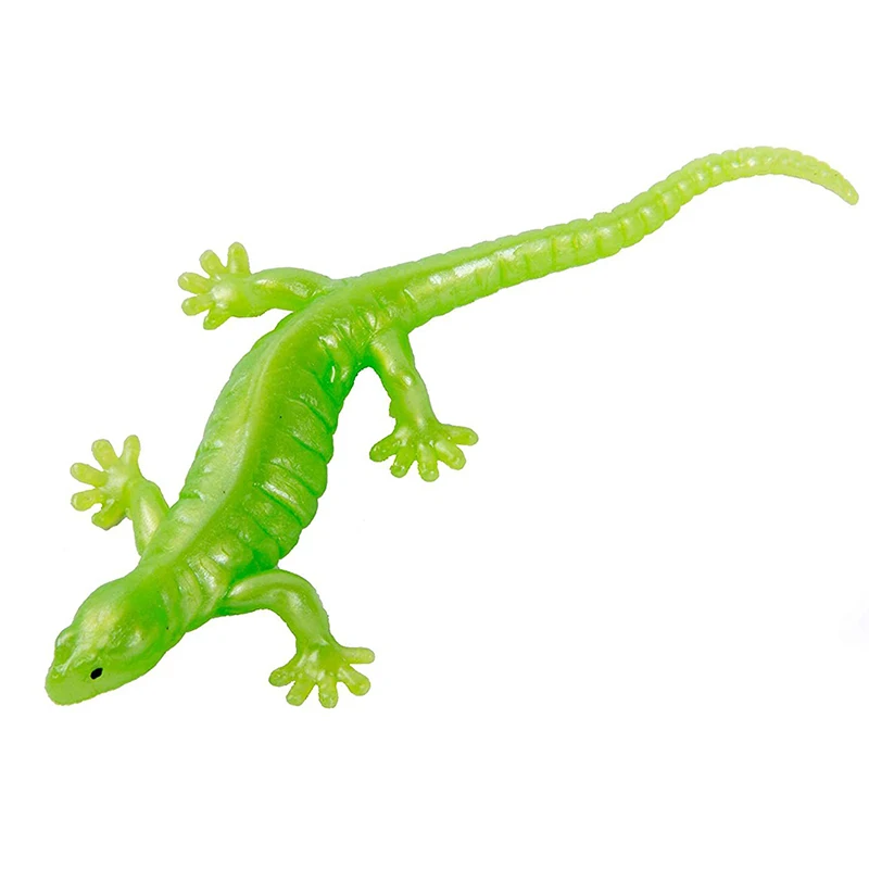 10 Pcs Novelty Funny Soft TPR Stretch Lizard Gecko Animal Model Simulation Gecko Halloween Scare Prank Decompress Toys prank toys