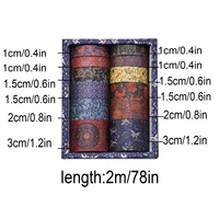 12 Rolls Vintage Printed Washi Tape Set, DIY Scrapbooking Decorative Tape for Handmade Gifts and School Supplies 2